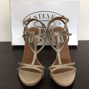 Sparkly strappy Steve Madden heels, size 7.5